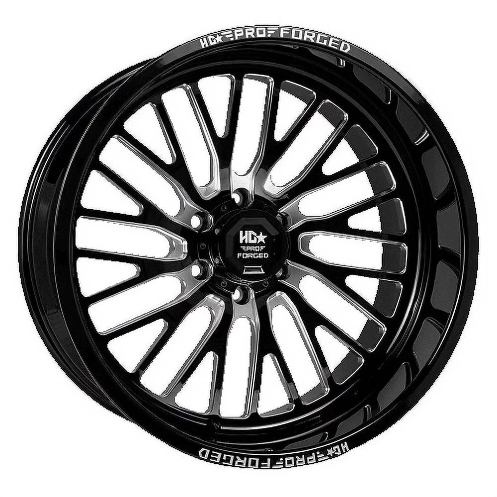 7  24X14 6X139.7 -76ET 106.1CB Gloss Black Milled Wheel