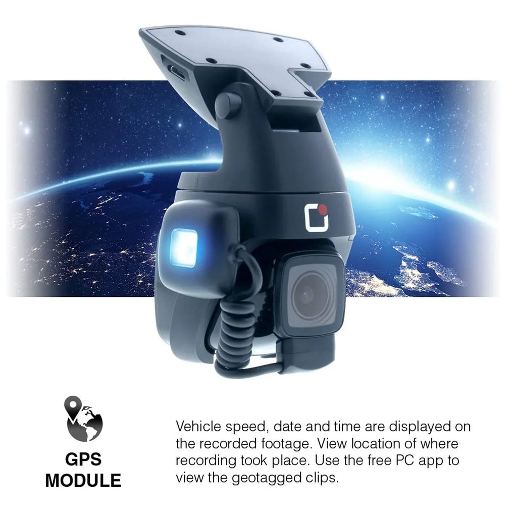 Rovi -6001 Magnetic Mount 1080p Full  High Definition Panoramic Car Dash Camera Recorder with 1.5 Inch Wide Screen Wi-Fi, , Loop Video Recording, Impact Detection and 360 Degree Rotation