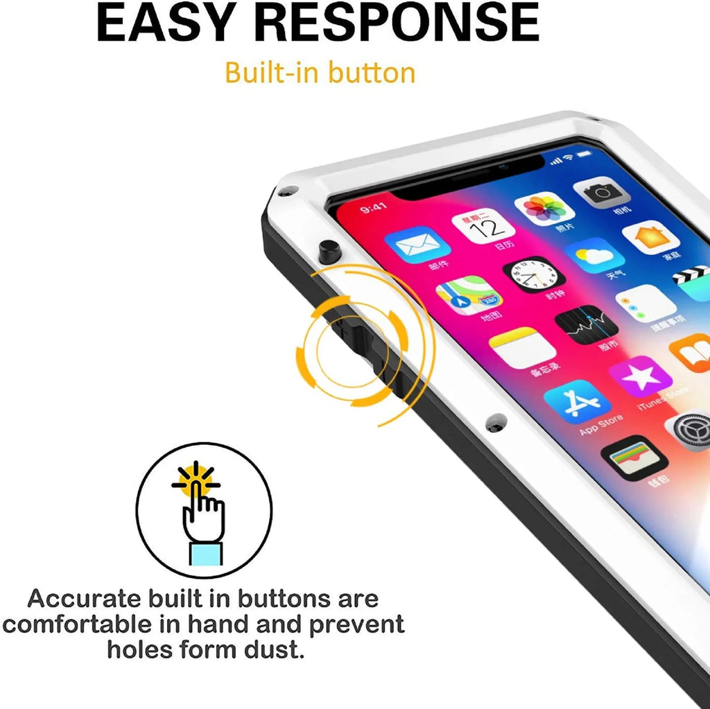 Gorilla Glass Aluminum Metal iPhone 6 Case (Silver) Heavy Duty Military Grade Shockproof and Scratch Resistant Protection, Rugged Outdoor Travel
