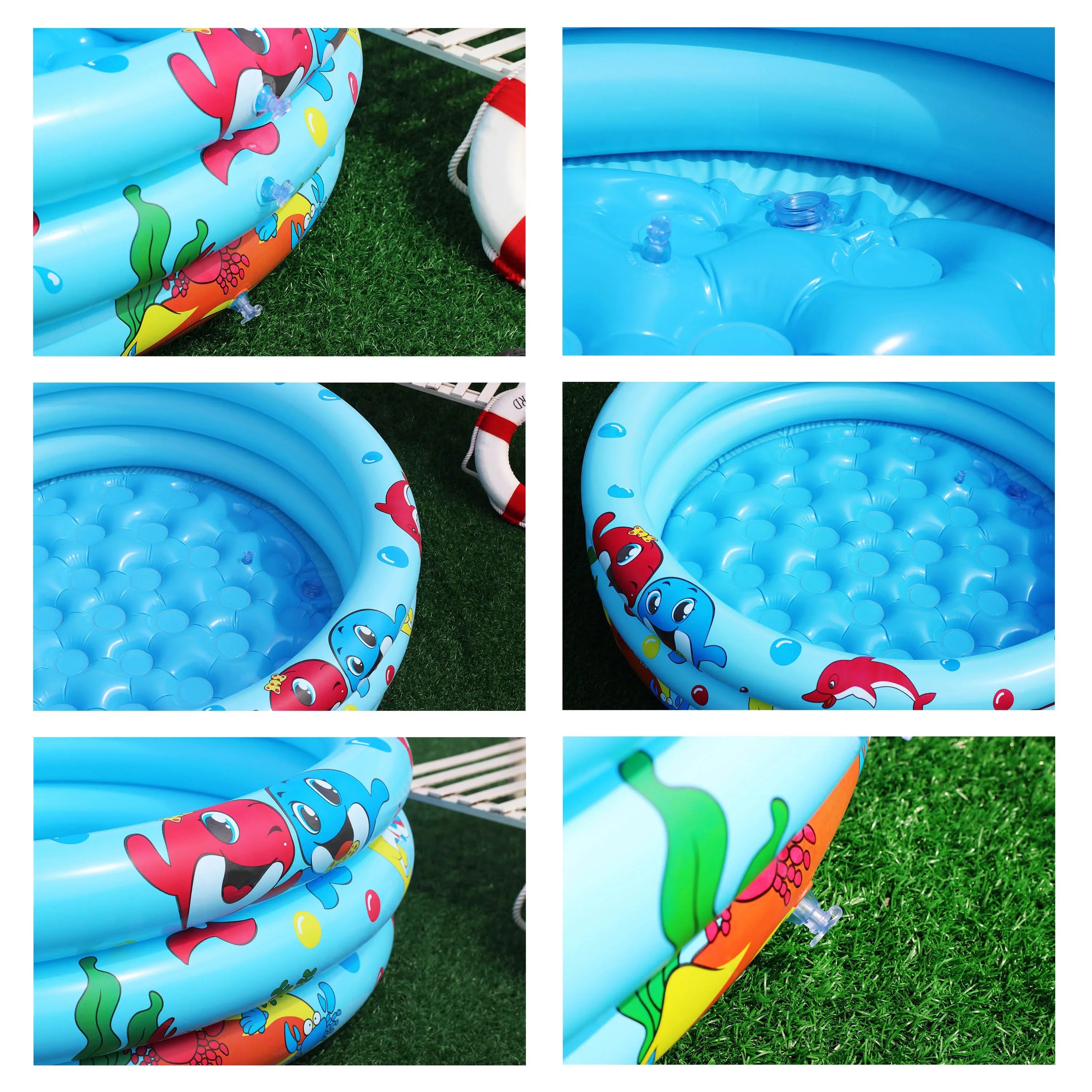 59" Inflatable Baby Swimming Pool,Round Portable Child Little Pump Pool,Kiddie Paddling Pool Indoor&Outdoor Toddler Water Game Play Center for Kids/Girl/Boy,Summer Saving