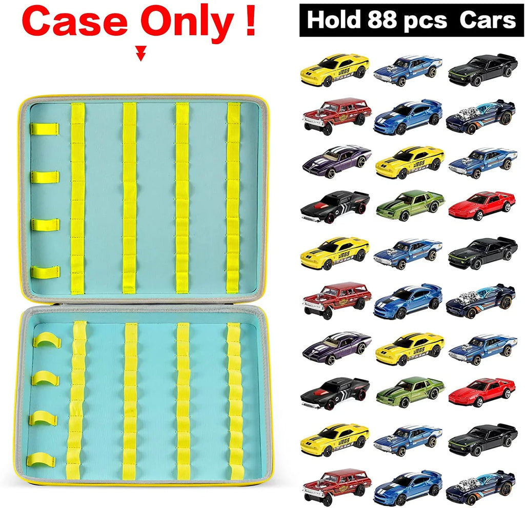 Toy Storage Organizer Case, 88 Car Display Carrying Container Holder (Box Only)