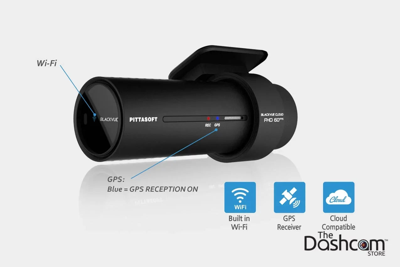 BlackVue -1CH Single-Lens 1080p/60fps  WiFi Dashcam w/ 16  Memory Card