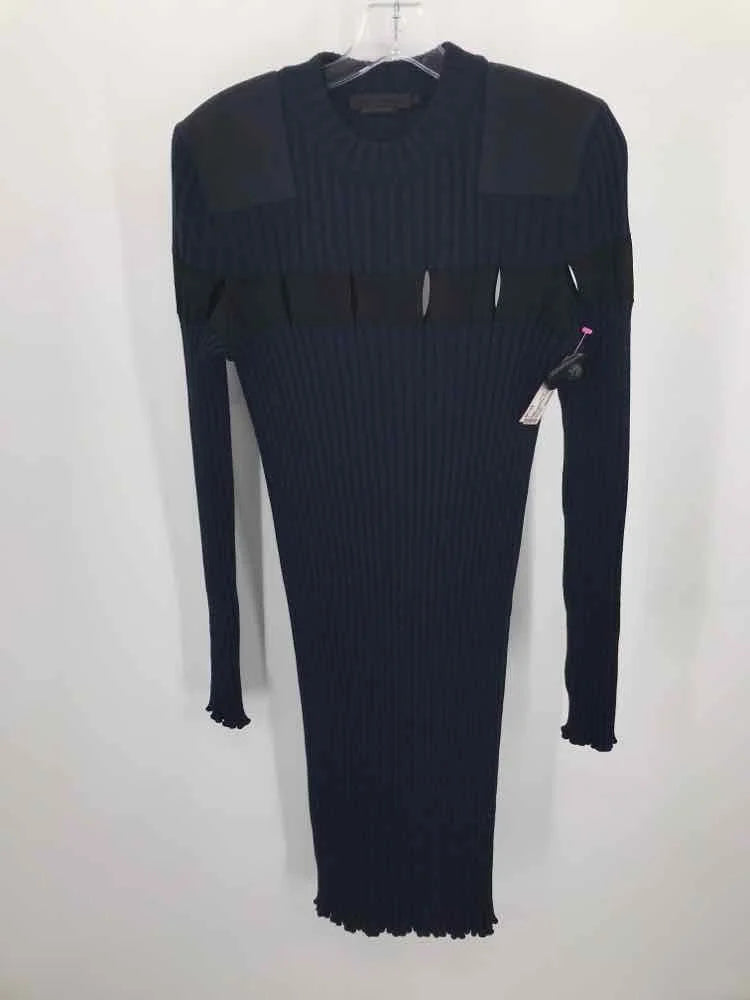 Pre-Owned Alexander Wang Navy Size Large Knee Length Long Sleeve Dress