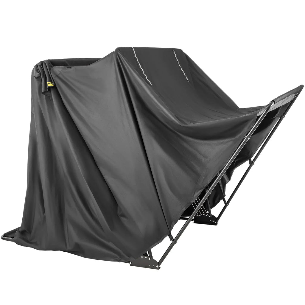 Heavy Duty Motorcycle Cover Storage Sheds Garage All Season Outdoor Protection,600D Oxford Durable and Tear Proof Waterproof with Lock-Holes & Storage Bag,Fits up to 106"