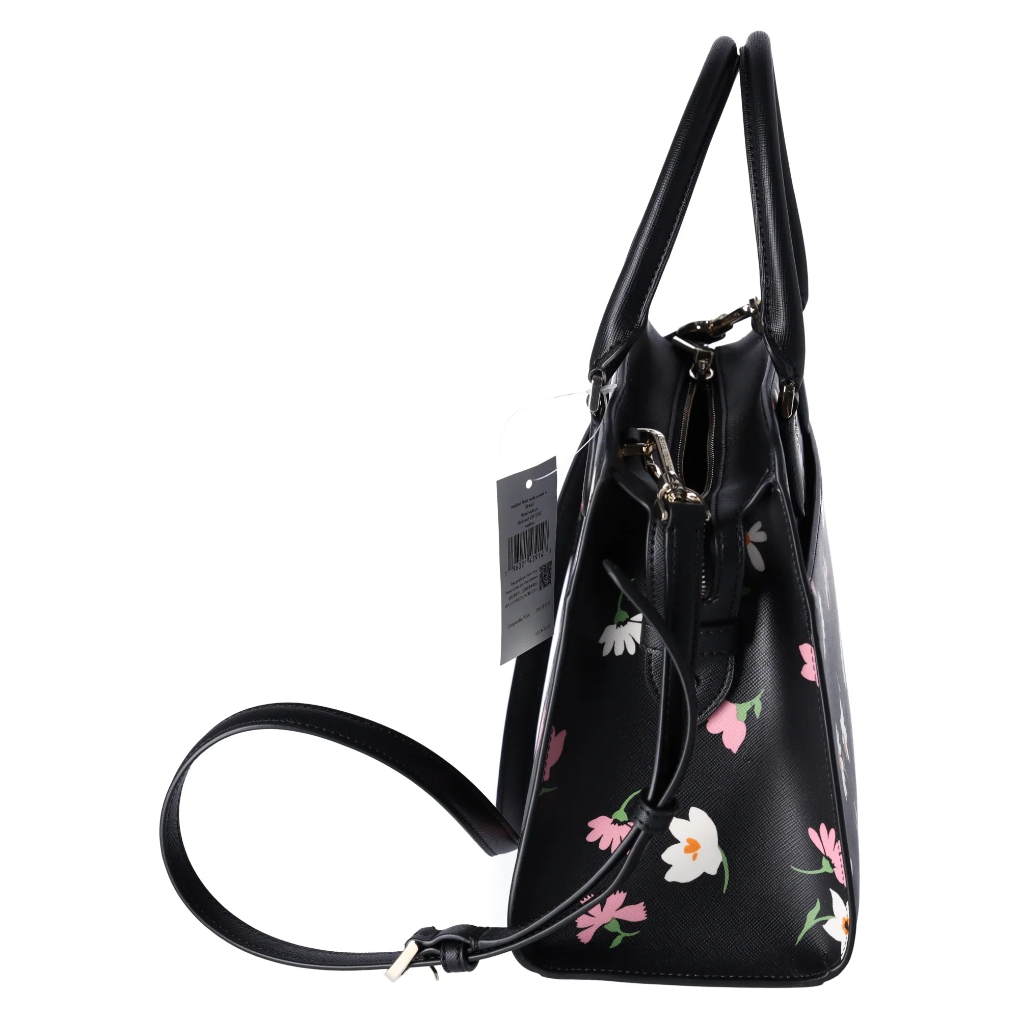 Kate Spade New York Madison Floral Waltz Medium Satchel Black Multi