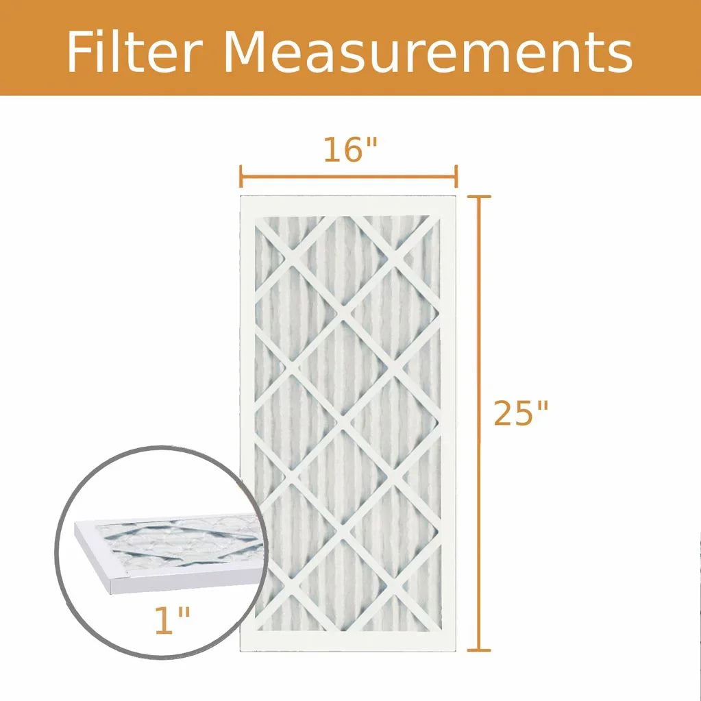 16x25x1 Purolator / Air Guard Pleated Air Filter -  8 (6 Pack)