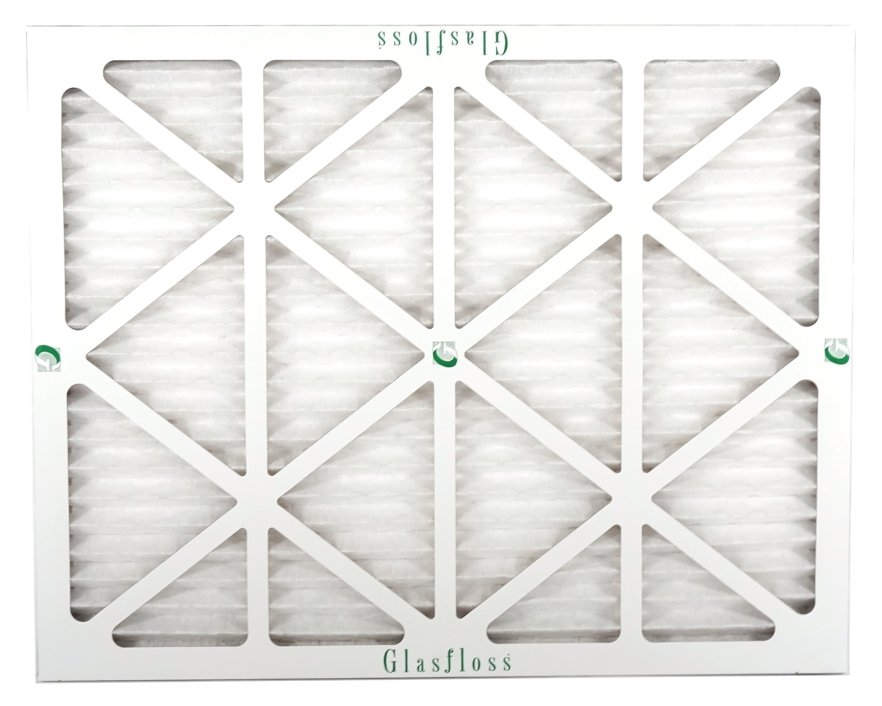 Glasfloss Air Filter 20x22x2 - 2"  10 - (Pack of 6) - Pleated  or  Air Filter - Furnace Air Filter - Home or Office - Made In The .