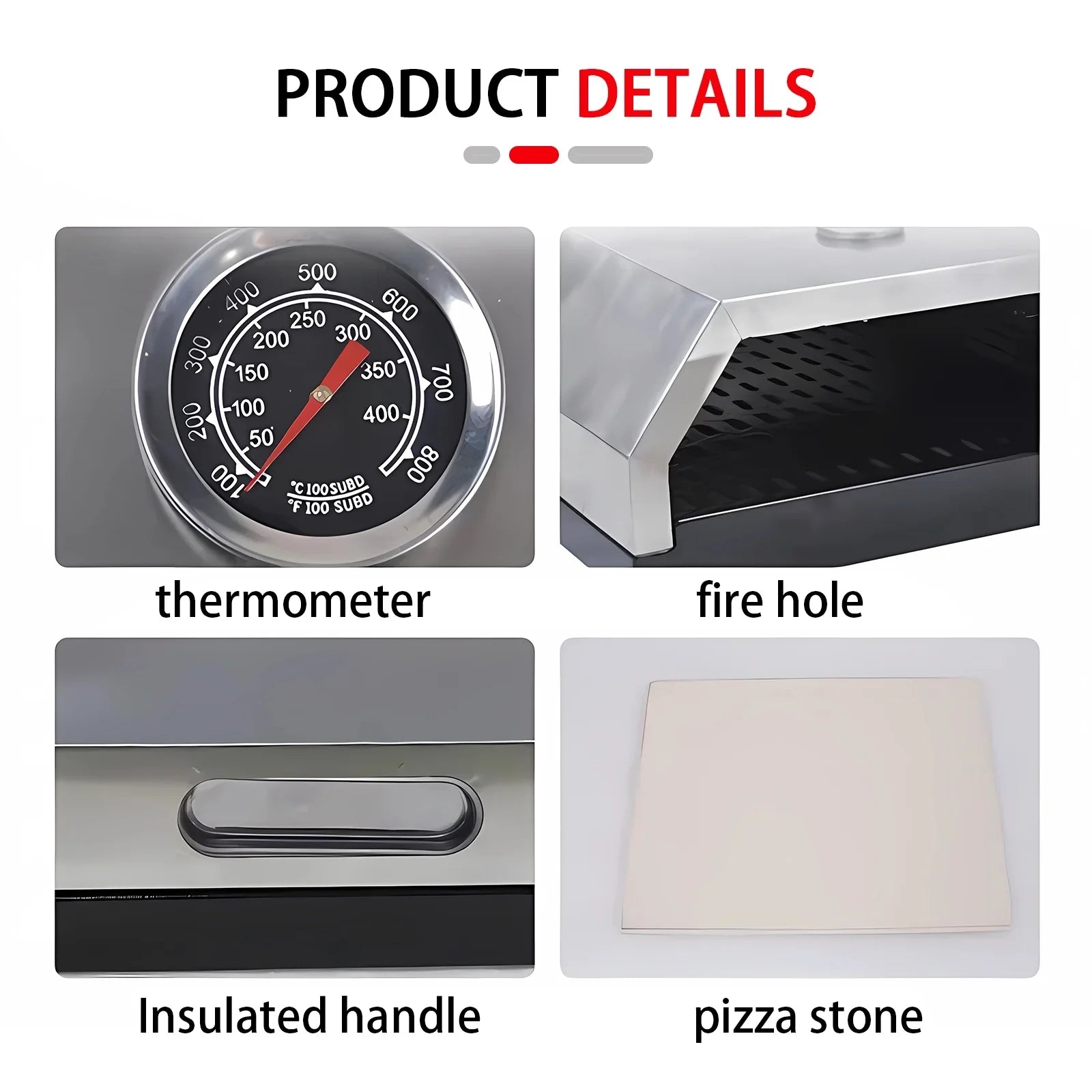 Grill Top Pizza Oven, Fits On Any Charcoal & Gas  Grill, Portable Pizza Oven, Easy Carry Handles, Home-made  Pizza Oven