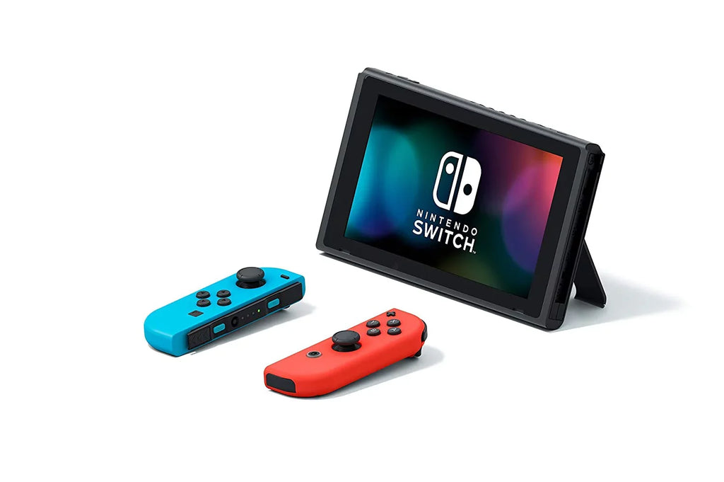 Nintendo Switch Bundle: Mario Kart 8 Deluxe /Super Mario Bros.  Deluxe and Nintendo Switch 32GB Console with Neon Red and Blue Joy-Con| 3 Months Nintendo Switch Online Membership
