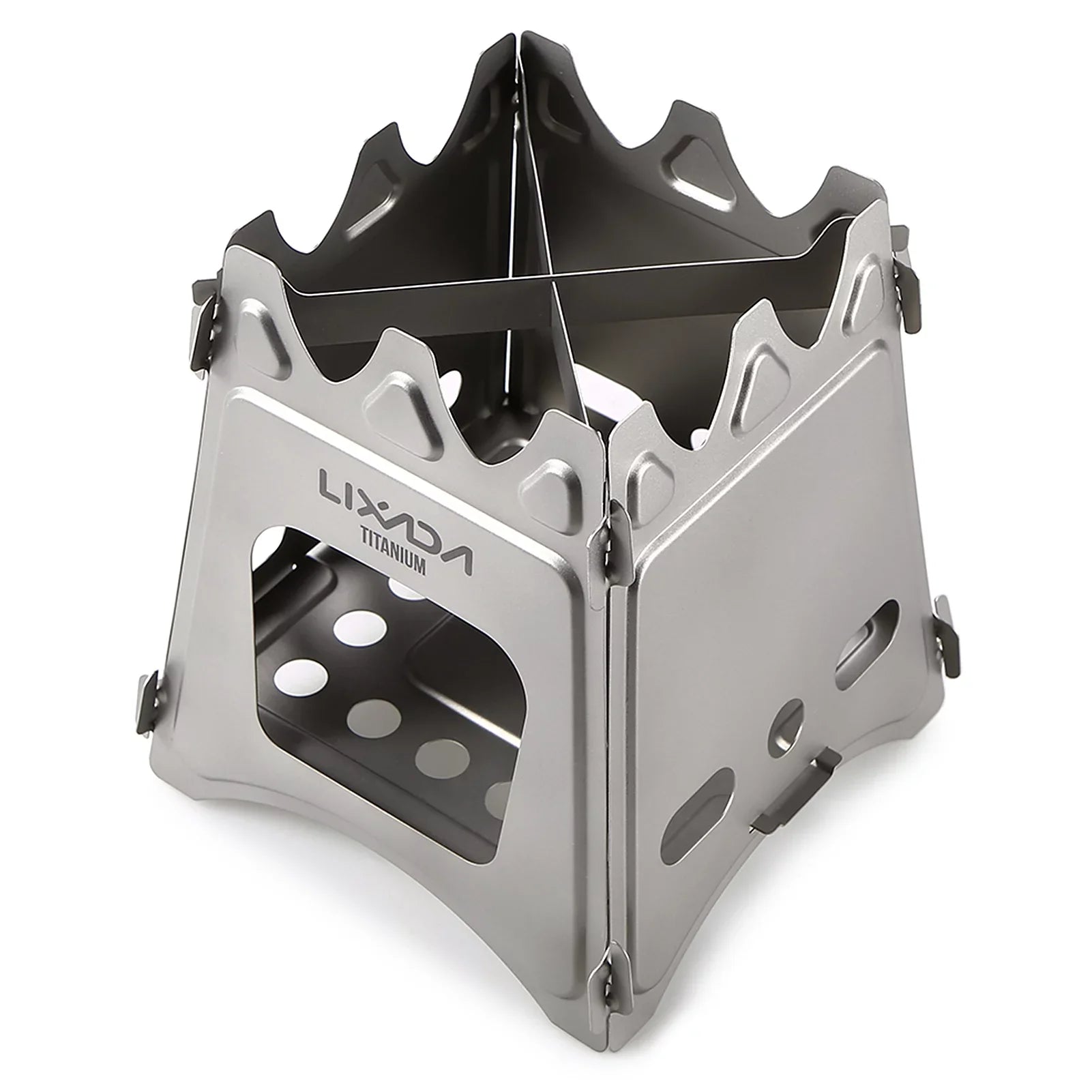 Lixada Compact Folding Wood Stove - Ideal for  Camping, Cooking, and Picnicking