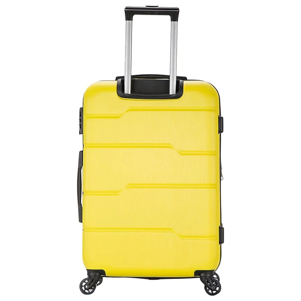 Plastic 4-Wheel Spinner Luggage Yellow (-)