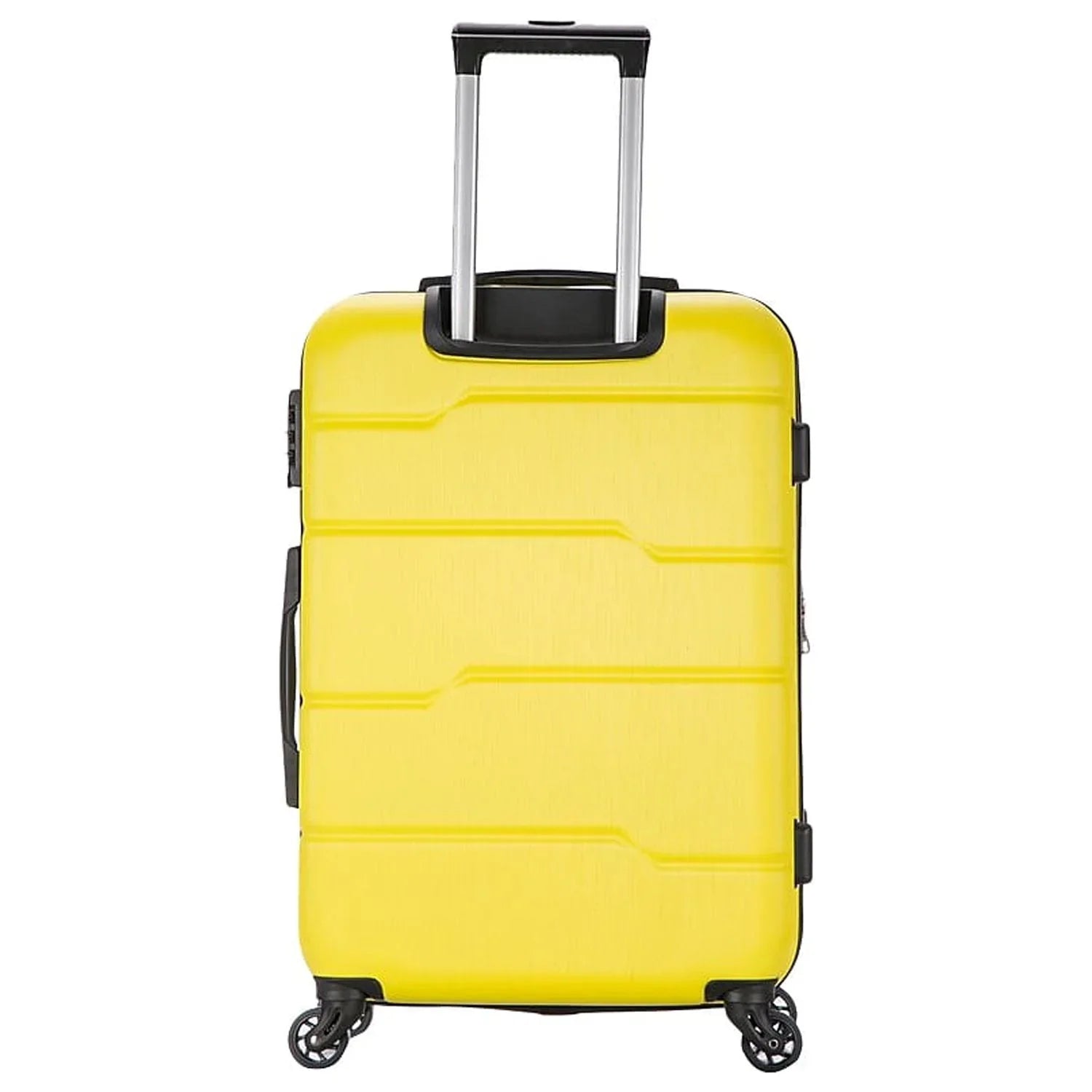 Plastic 4-Wheel Spinner Luggage Yellow (-)