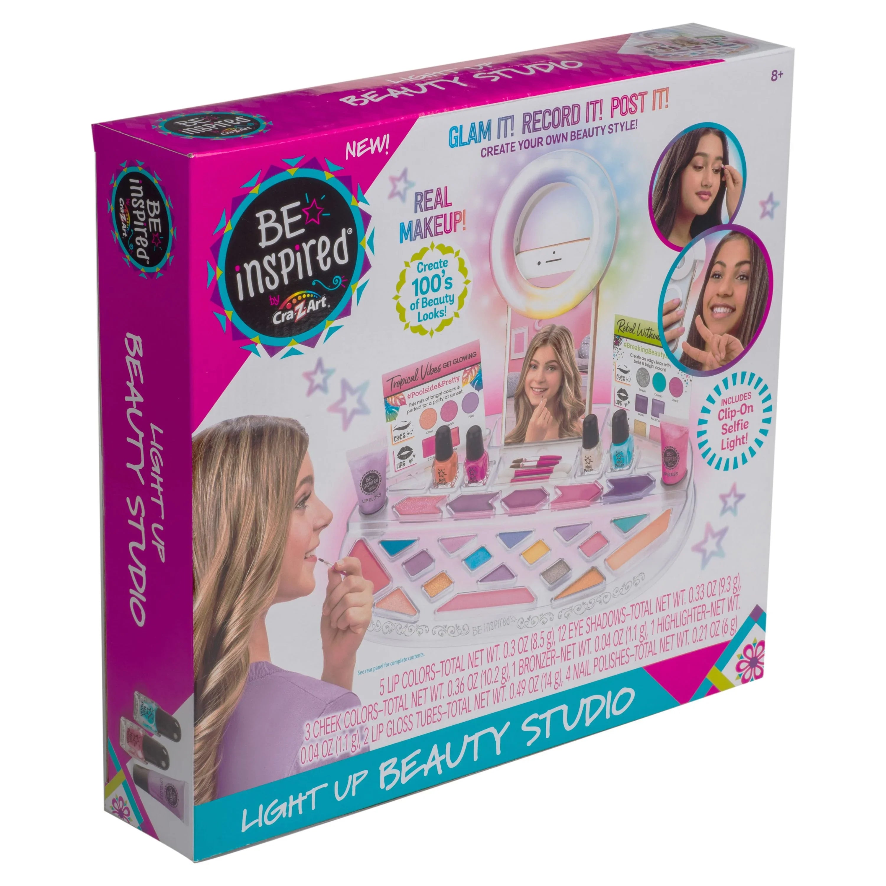 Cra--Art Be Inspired Light up Unisex Beauty Studio Makeup, Children Ages 8 and up
