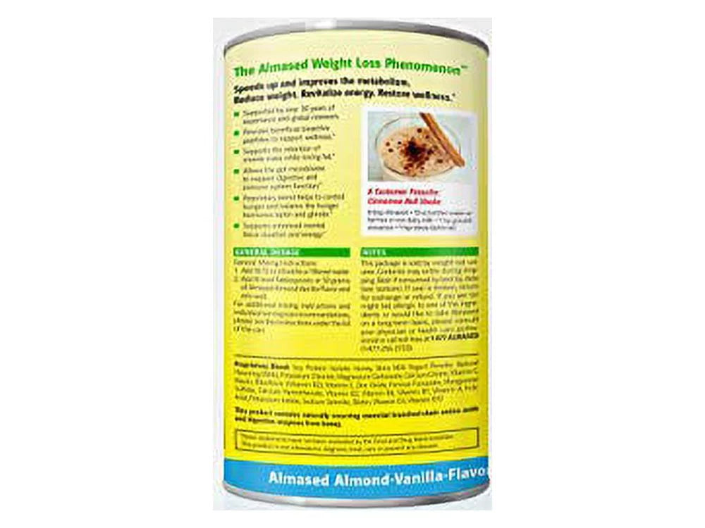 Almased Meal Replacement shakes – Gluten-Free, non- Weight Loss Powder – Vanilla Flavor, 17.6 oz (2 pack)