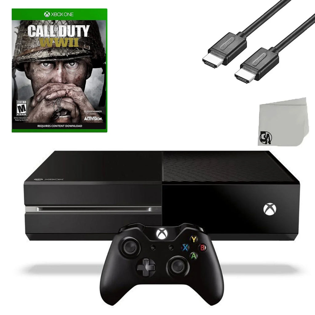 Pre-Owned Microsoft Xbox One Original 500GB Gaming Console Black  Cable With Call of Duty  Game   Bundle