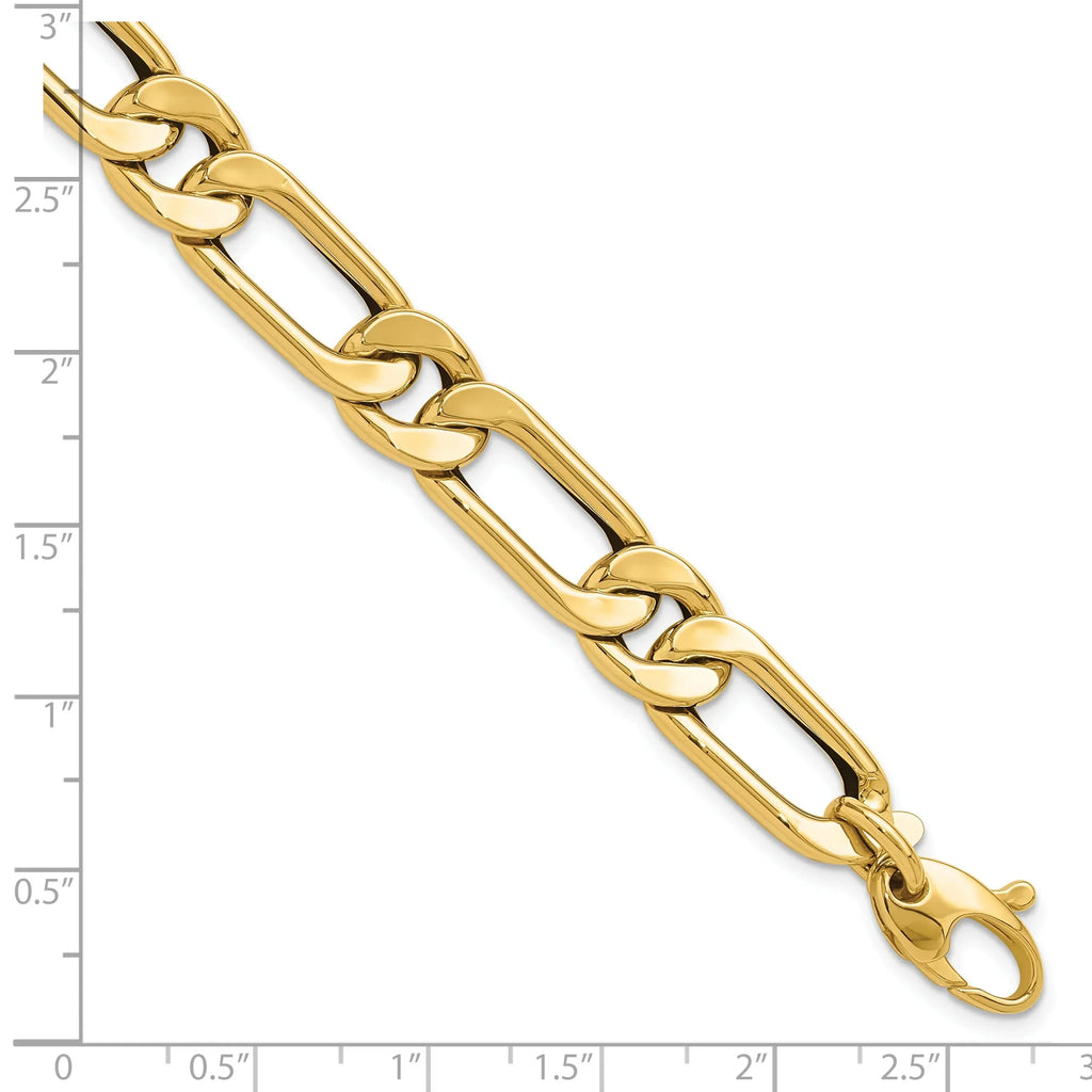 14K Polished Hollow Fancy Link Men's Bracelet