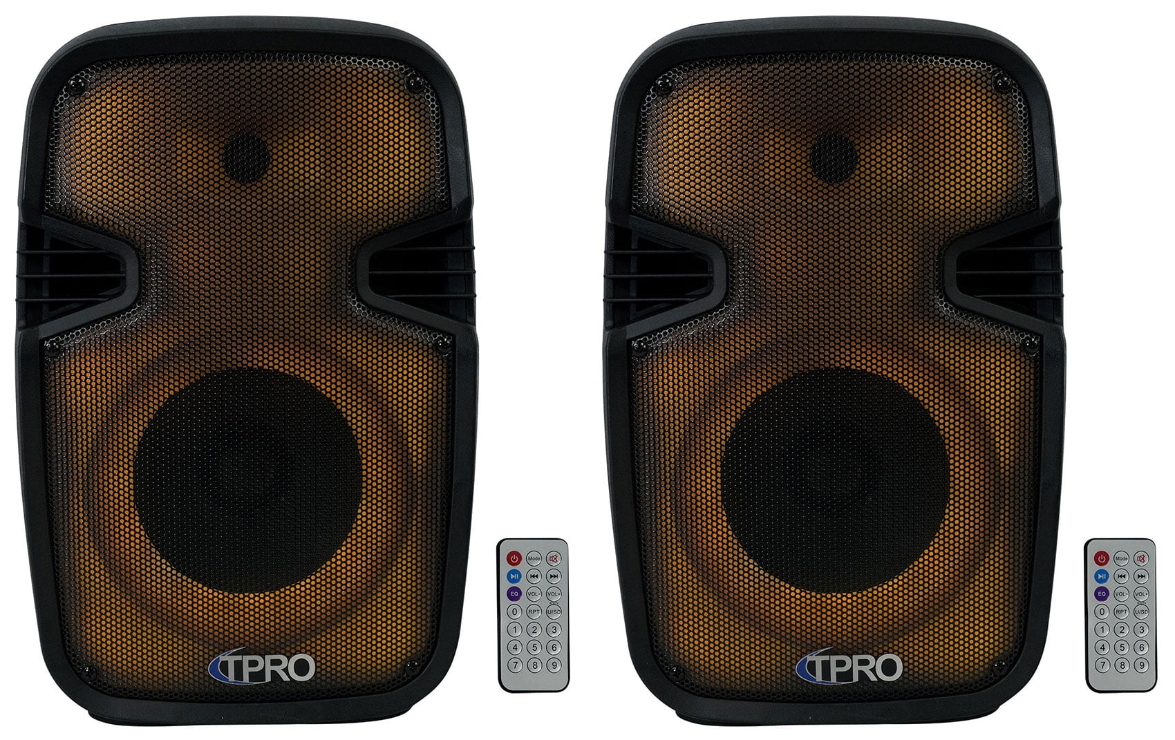 (2) Technical Pro  Portable 8" Bluetooth  Party Speakers+Wireless Link