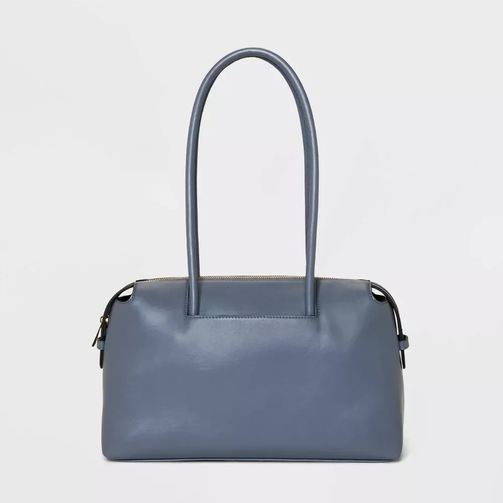New Day East West Bowler Shoulder Handbag - Gray
