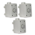 Theater Solutions  Outdoor Volume Controls Gray Weatherproof 3 Piece Set