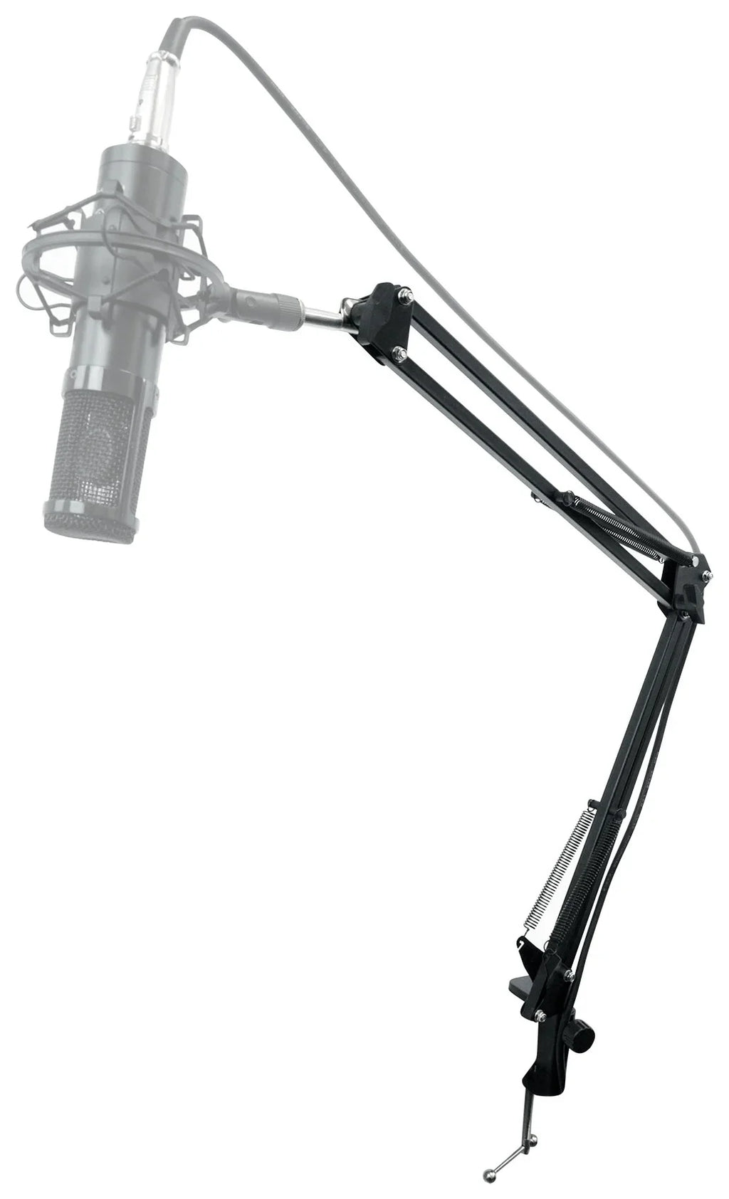 Rockville  Microphone Boom Arm Studio Podcast Mic Stand+Clamp+Pop Filter