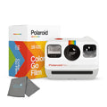 Polaroid Go Instant Mini Camera Starter Set, White Instant Camera with 16 Polaroid Go Color Instant Film Bundle, with a Lumintrail Lens Cleaning Cloth…