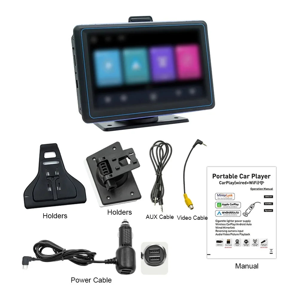 Apexeon Car Stereo,Camera Dual  Player Dual  Car Audio Portable Car 7'' 720P 5.0  Compatible Car Stereo 5.0 Compatible   Receiver  5.0 12 Auto Compatible Android Stereo 720P Car