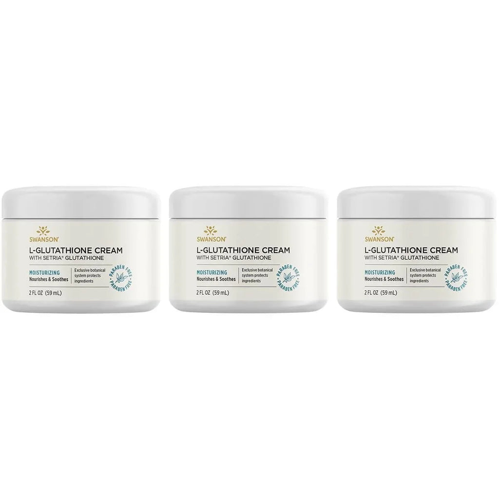 Swanson -Glutathione Cream with Setria Glutathione 2 fl oz Cream 3 Pack