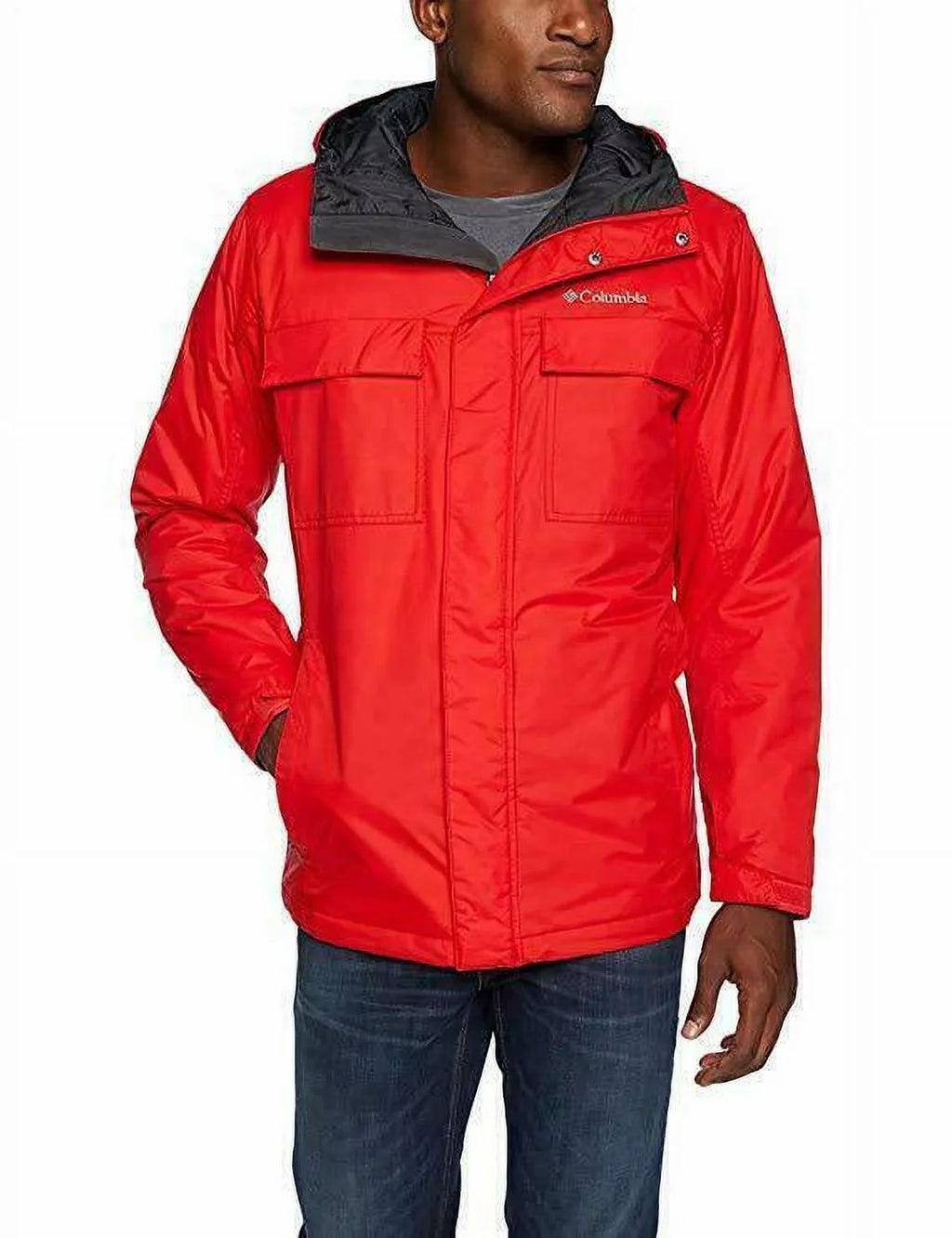 Columbia Mens Gate Racer Softshell Jacket Size -Large Red Spark, Shark