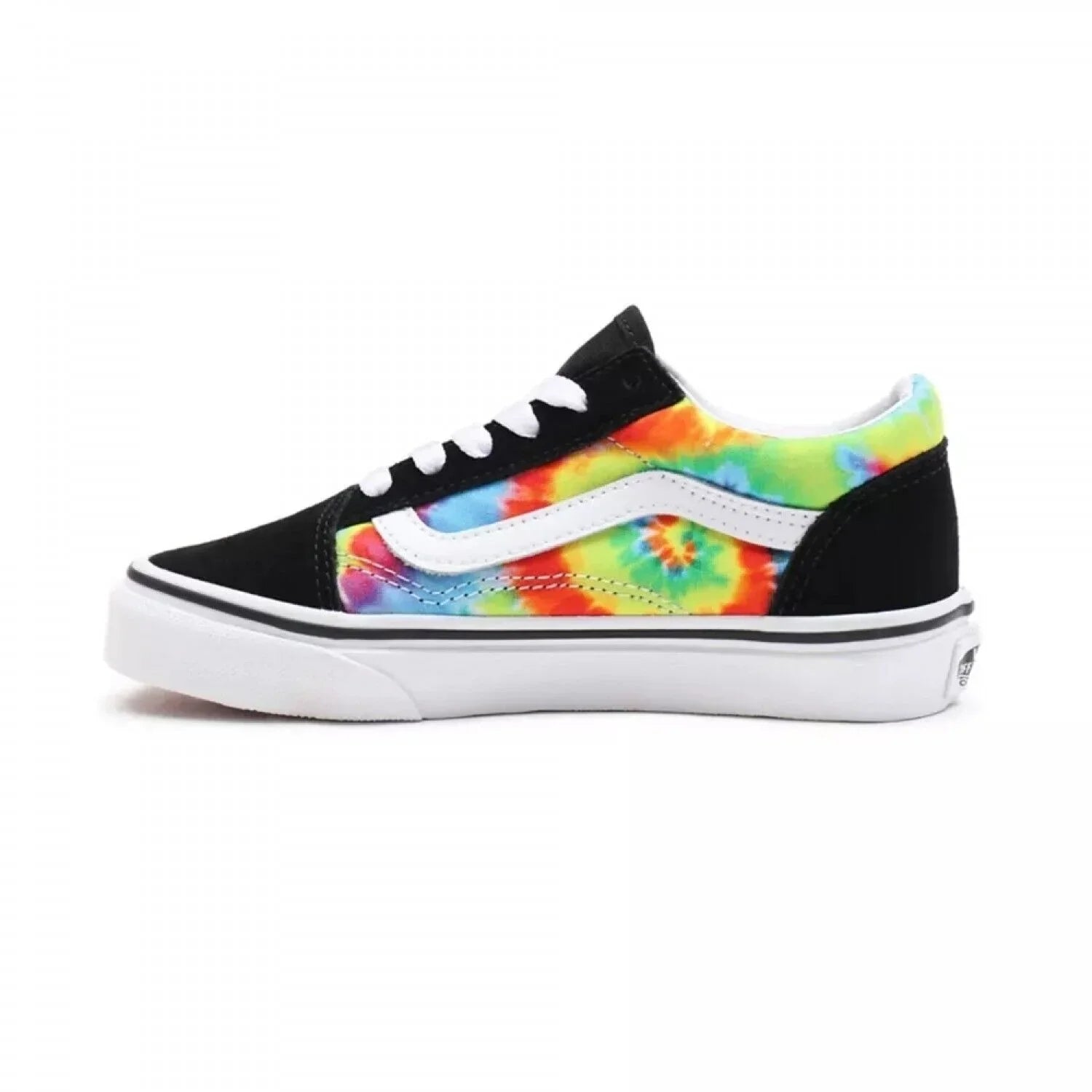 Vans Old Skool  Unisex Kid's Black/Multicolor Skateboard Shoes  (5)