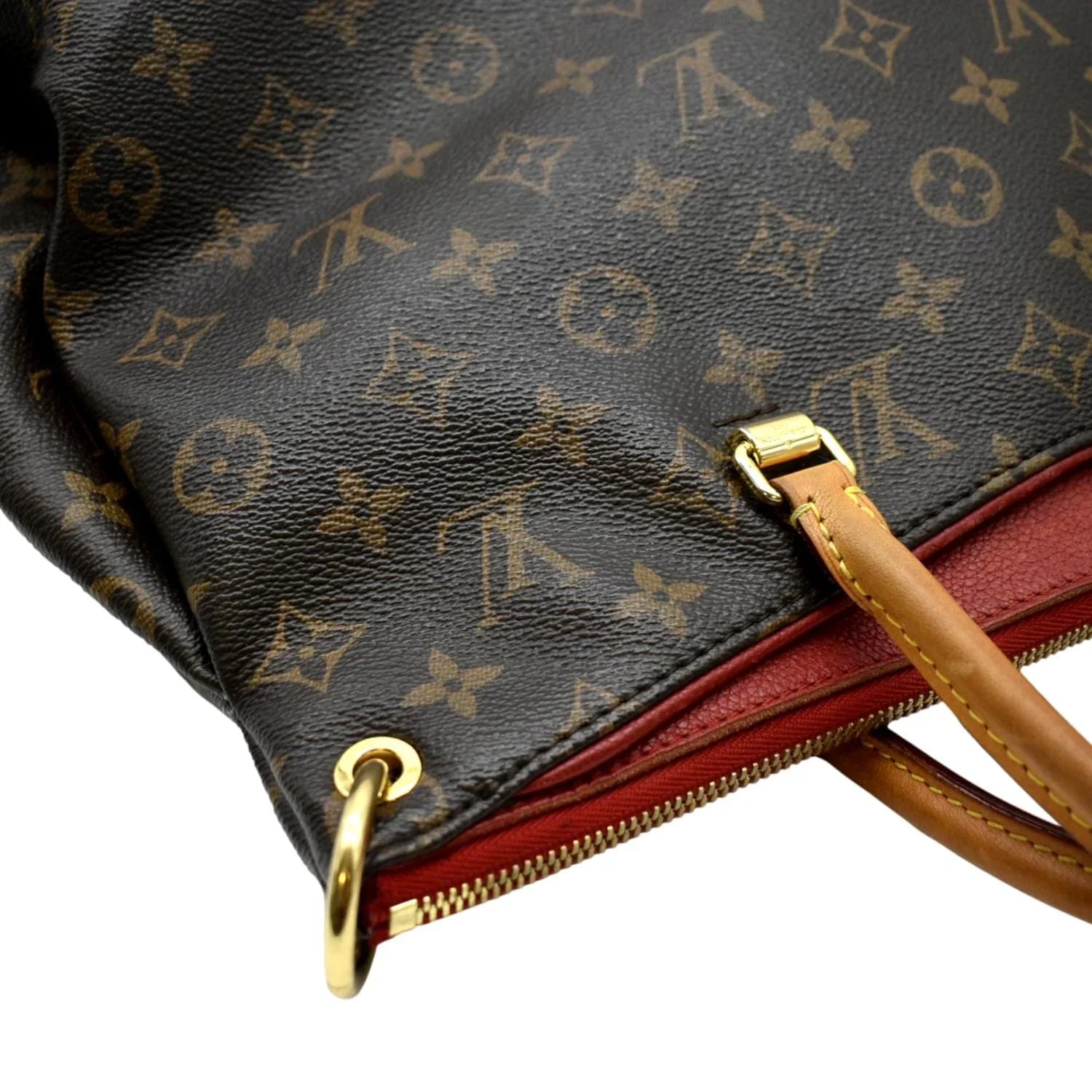 Pre-owned   Pallas  Monogram Canvas Shoulder Bag Brown