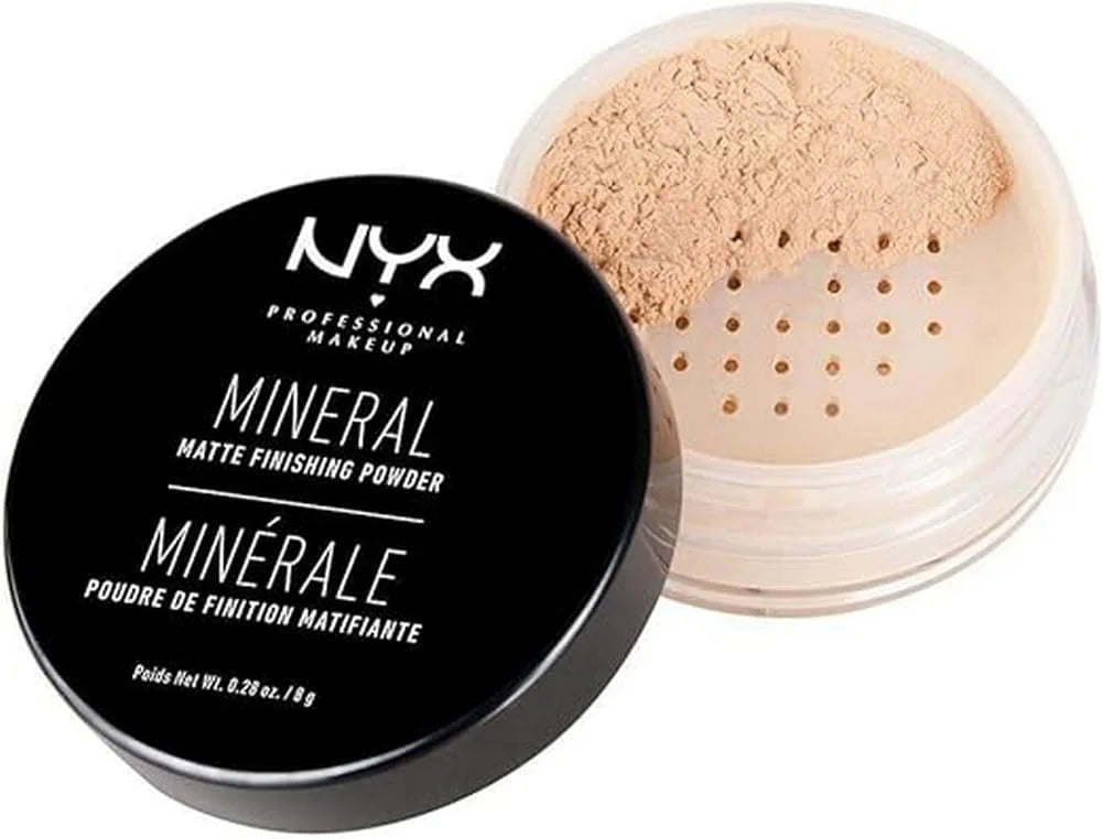 Nyx Professional Makeup Mineral Matte Finishing Powder, Loose Setting Powder - Light/Medium