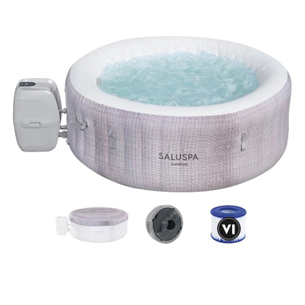 Bestway SaluSpa Cancun Inflatable Hot Tub w/2 SaluSpa Spa Seat & 2 Pillows