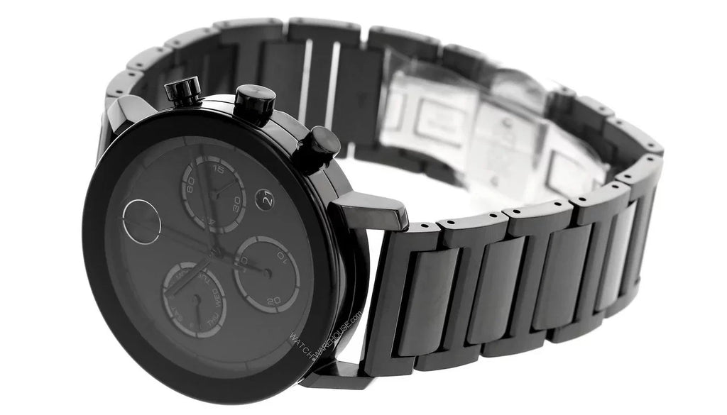 Movado Bold Evolution Black Chronograph Dial Black Stainless Steel Men's Watch 3600684