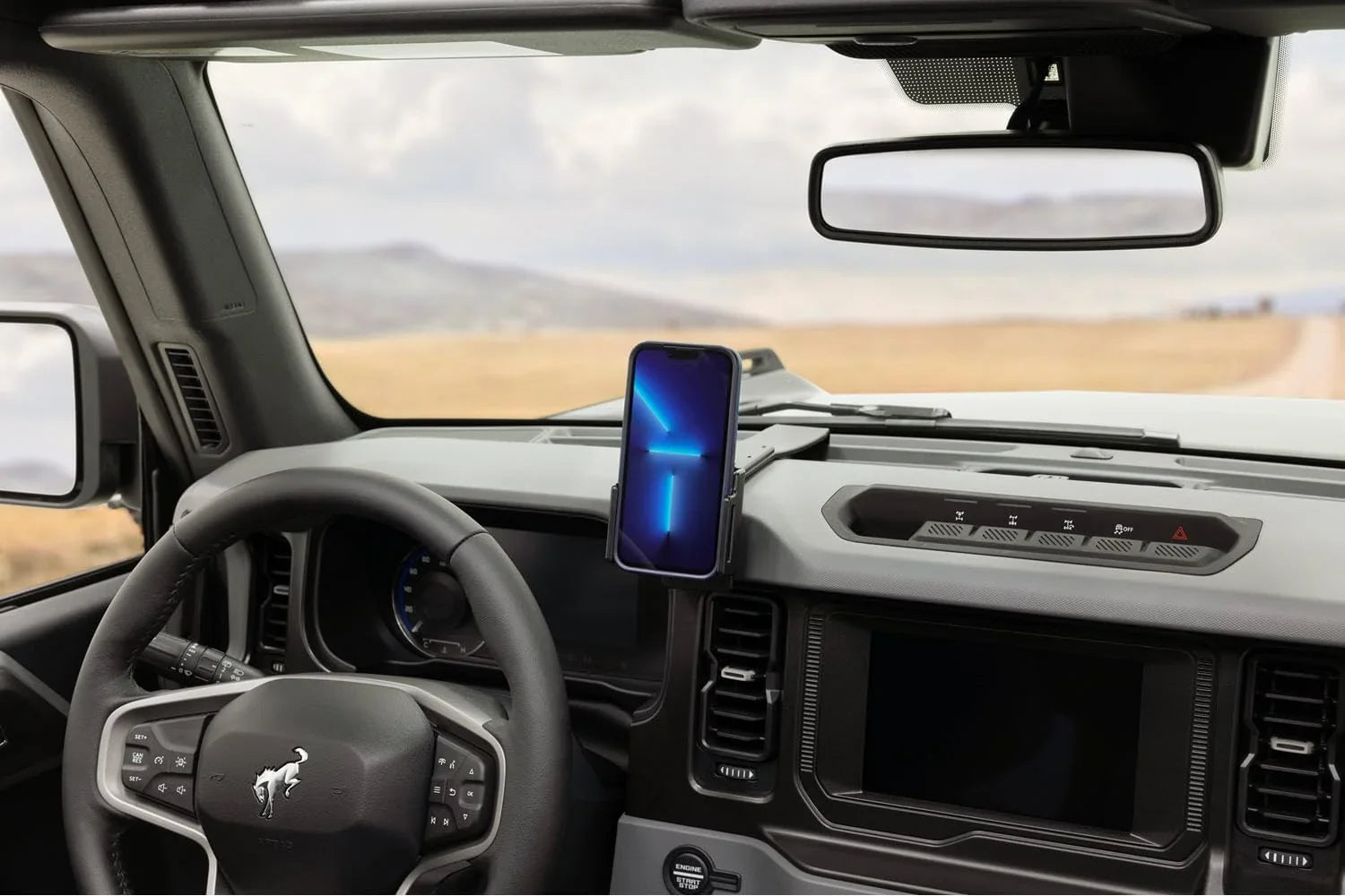 Scosche  ProClip Center Dash Phone Mount Compatible with 2021-2023 Ford Bronco SUVs (Mounting Base Only)