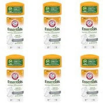 6 Pack Arm & Hammer Essentials Deodorant Solid, Unscented 2.5 Ounce Each