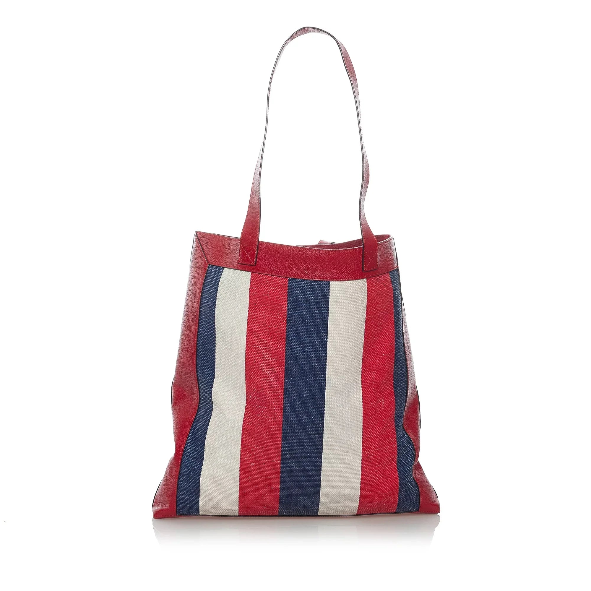 Pre-Owned Authenticated Gucci Sylvie Baiadera Tote Canvas Fabric Red Tote Bag Women (Good)