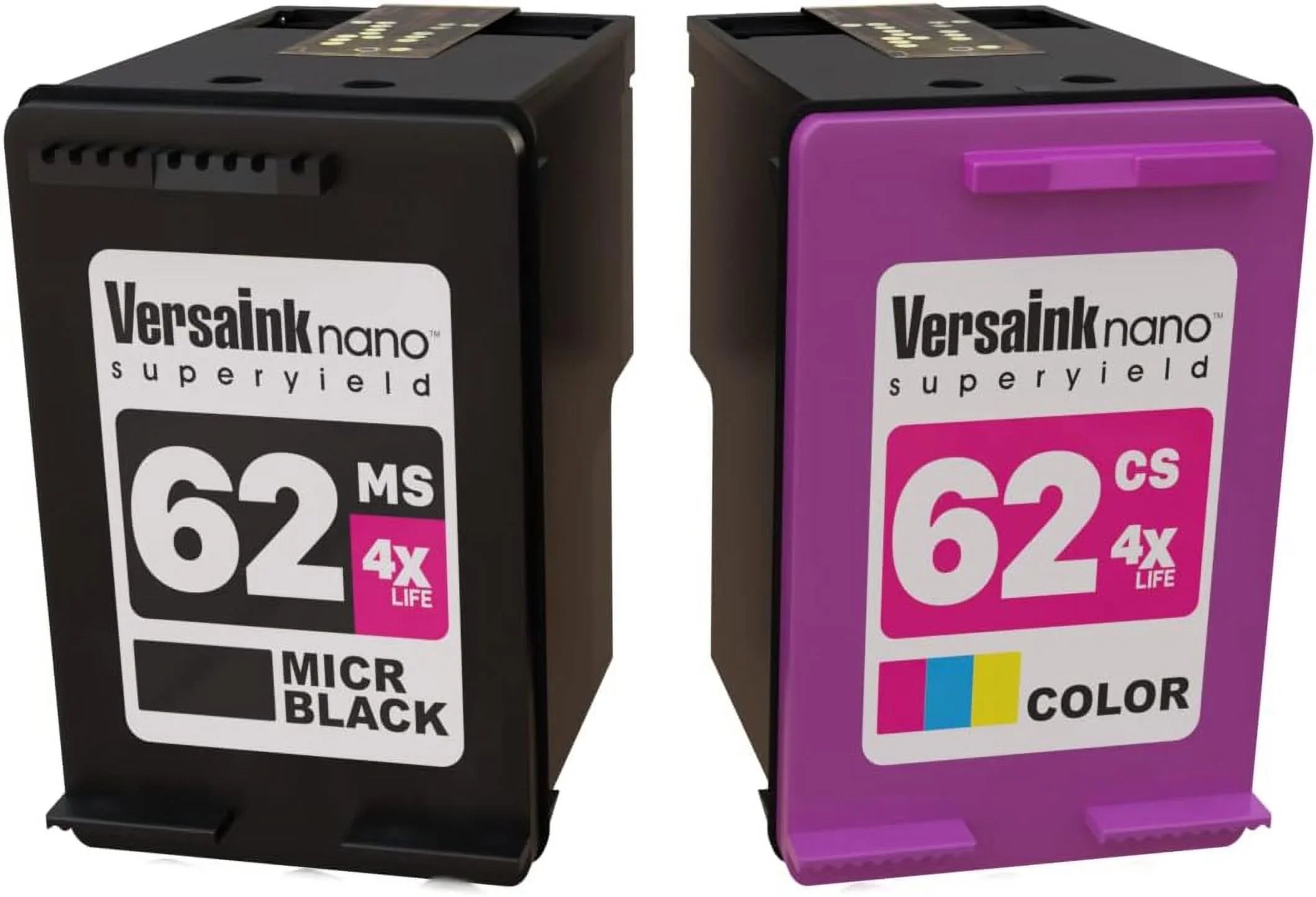 VersaInk-nano  62MS Black()  62CS Color Cartridges - 4X Life