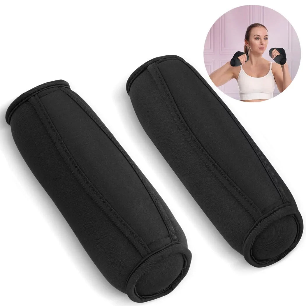 Dumbbell Hand Weight Set of 2, Adjustable Dumbbell Walking Hand Weight Sets with Hand Strap for Running, Jogging, Physical Therapy for Women and Men. 2lbs / 0.9kg