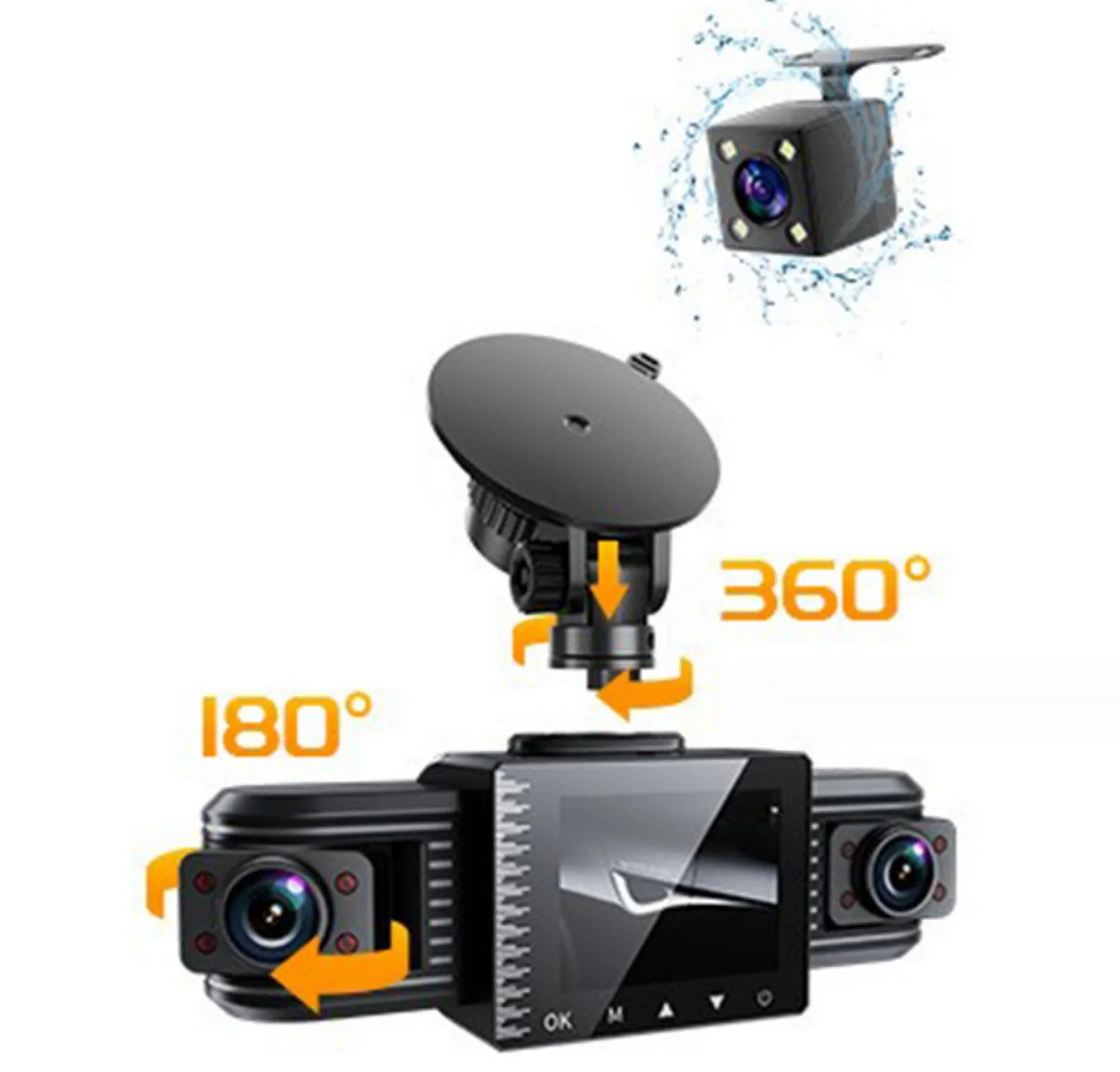 Dual Lens Car Camera Vehicle  Dash Cam Video Recorder