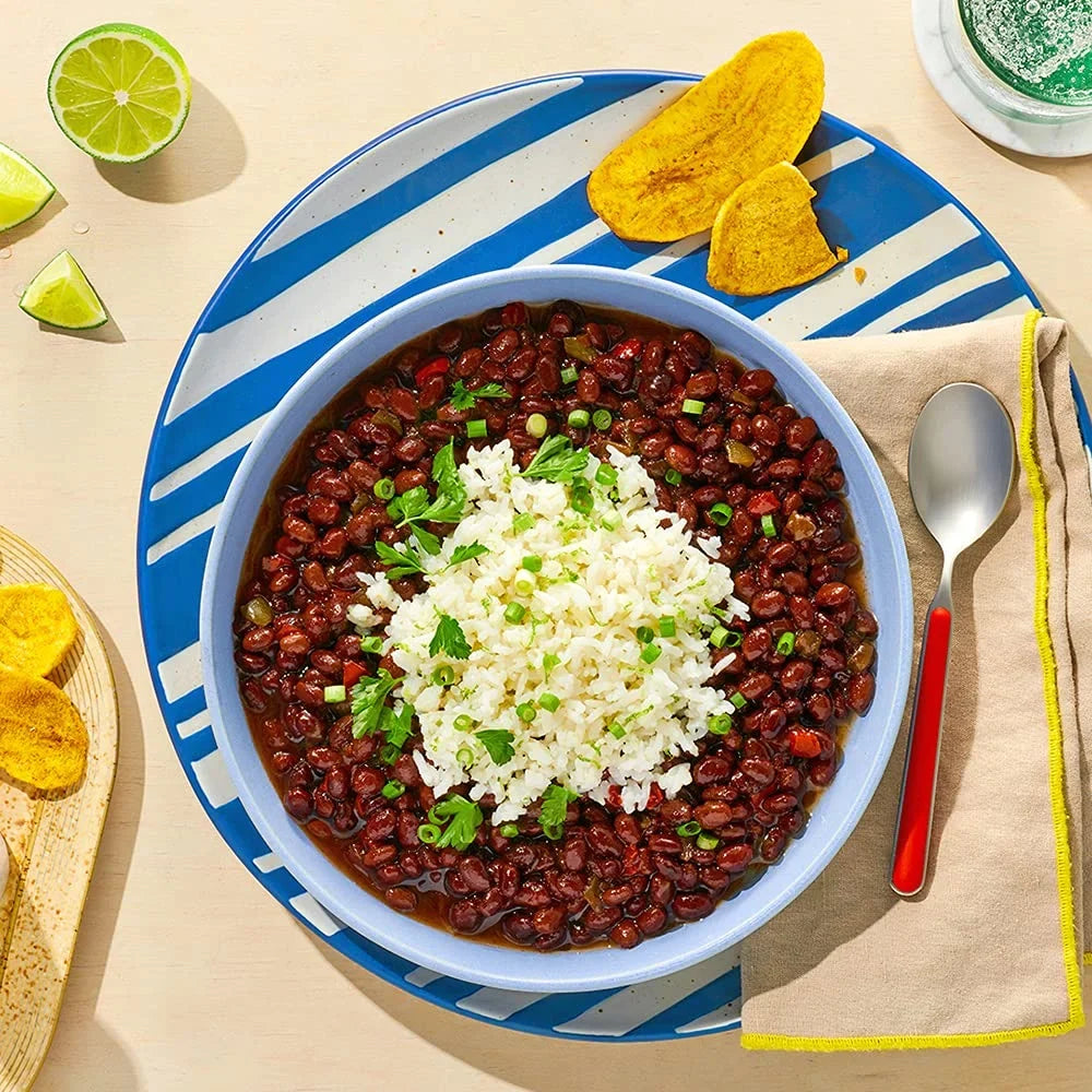 Bush, Best 15.2 Oz Canned Black Beans Simmerin, Caribbean Sidekicks, Source Of Plant Based Protein And Fiber, Low Fat, Gluten Free, (Pack Of 12)