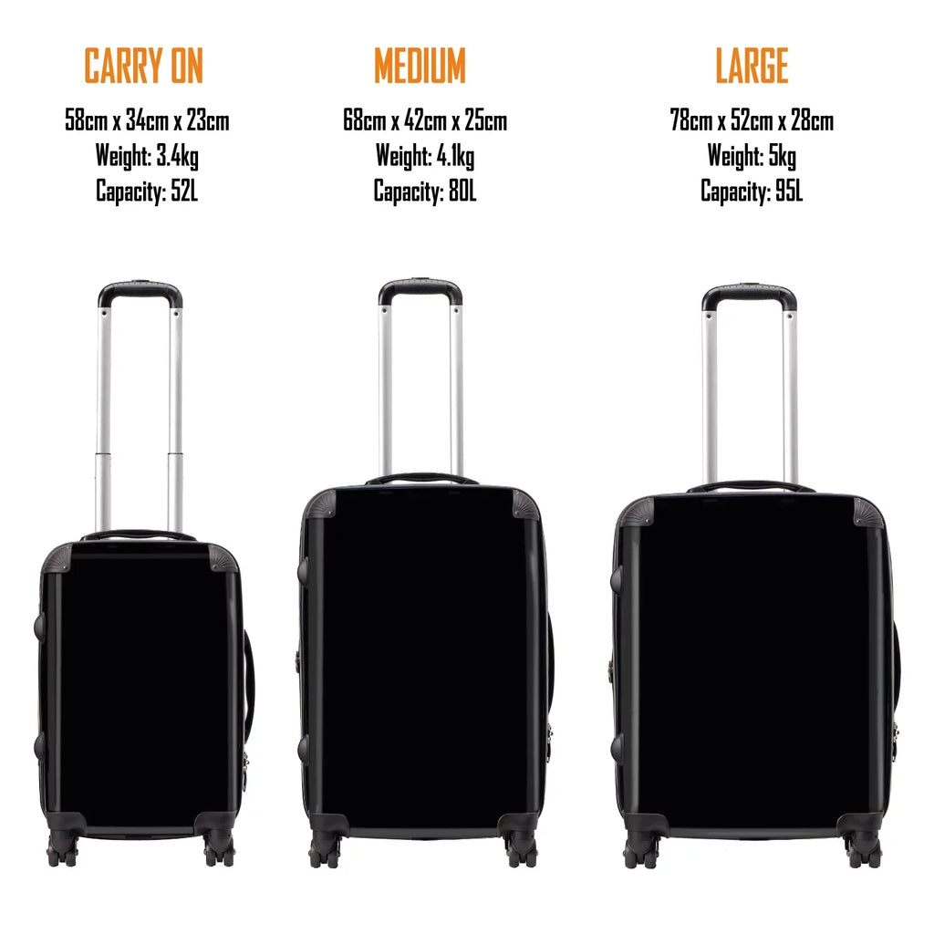 Rocksax Unisex / Official Tour Series Luggage/Suitcase By Rocksax - Back In Black - Large 95L