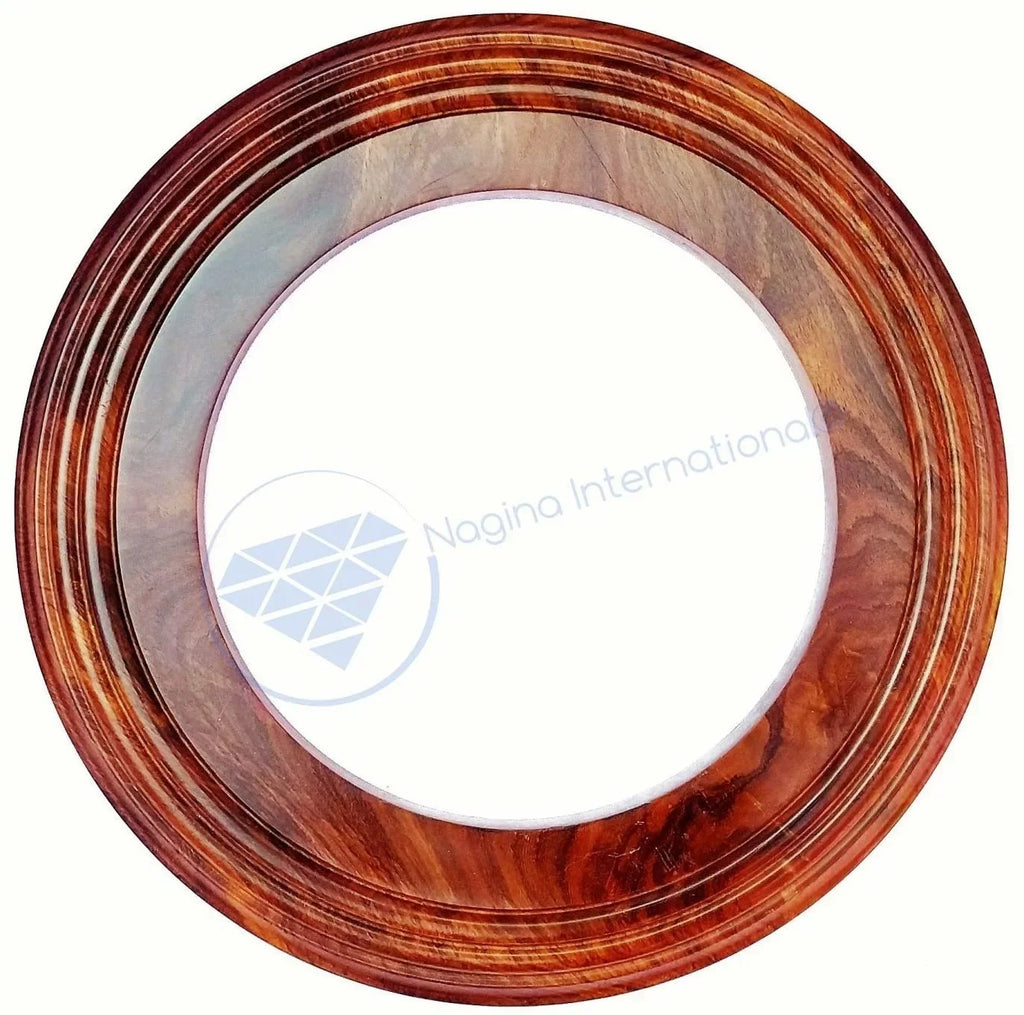 Nagina International Polished Handcrafted Wooden Base | Solid Hardwood Frame (4 Inches)