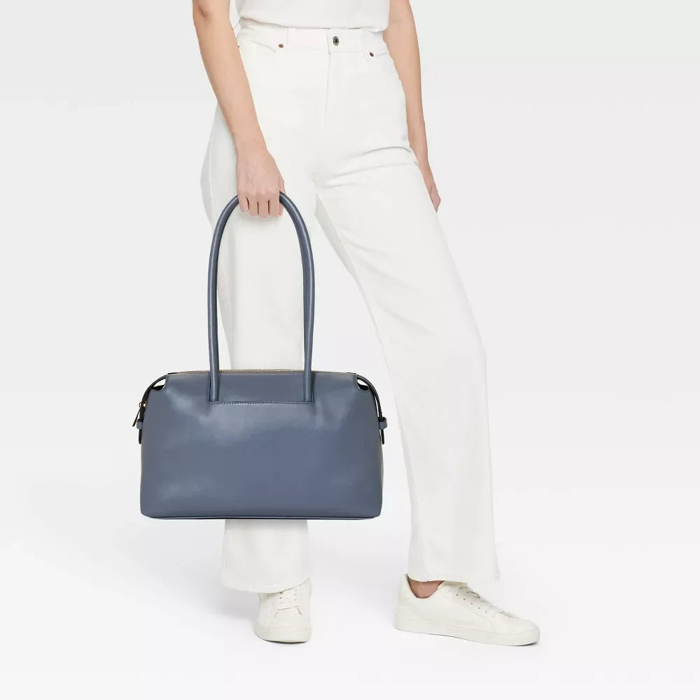 New Day East West Bowler Shoulder Handbag - Gray