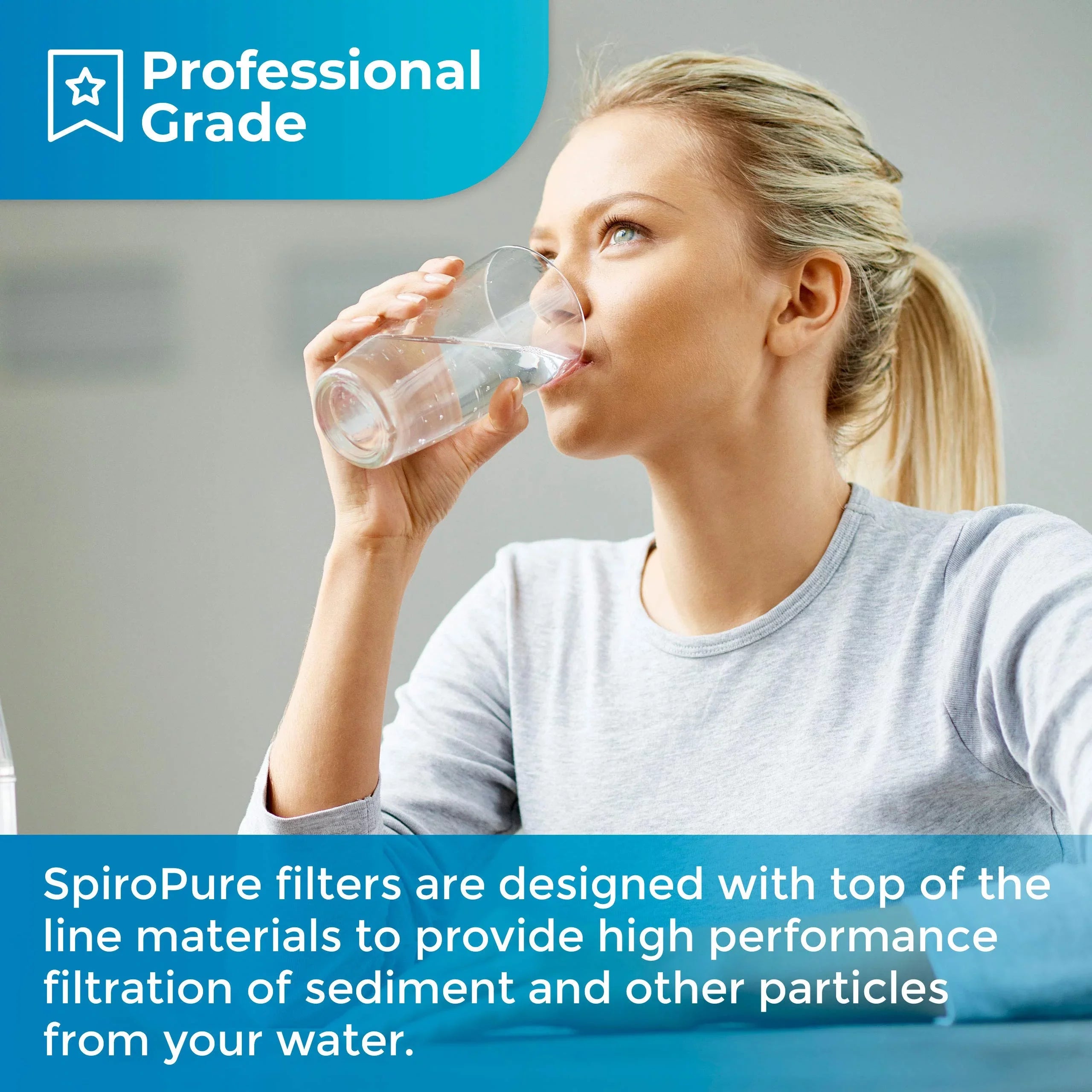 SpiroPure --40 40x2.5 50 Micron Spun Melt-Blown Polypropylene Sediment Water Filter Cartridge -25-4050 (Case of 20)