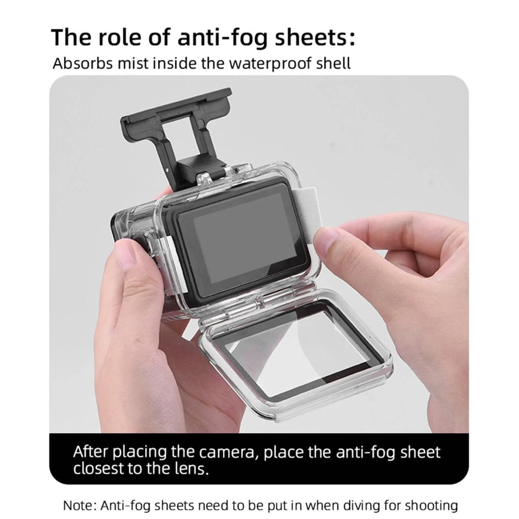 Stainless Steel Transparent Case Waterproof Diving Camera Case for  Action 3 4