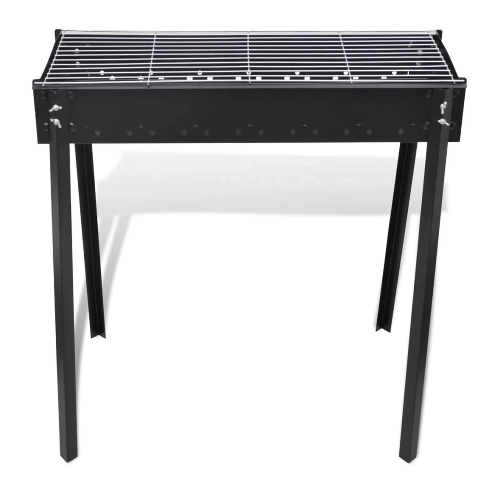 moobody Charcoal  Stand Steel Barbecue Grill Black for Camping Cooking, Grilling, Smoking, Picnic, Hiking, Party, Garden, Patio 29.5 x 18.5 x 30 Inches ( x  x )