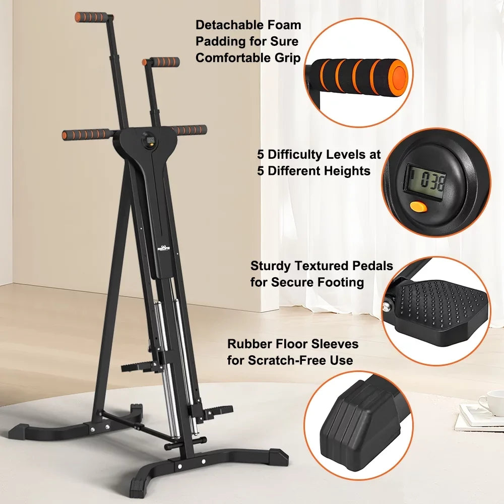 Relife  Sports Vertical Climber Exercise Machine for Home Gym with  Display 5 Levels Adjustable