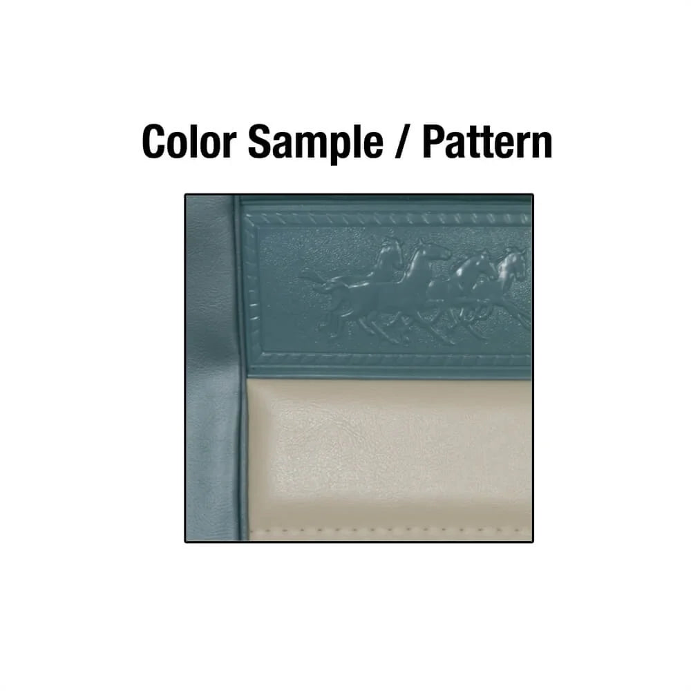 Scott Drake 66CP--- 1966 Full Set Pony Upholstery - Aqua/White