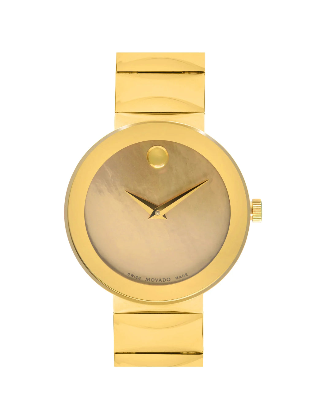 Movado Sapphire Museum 26mm Gold  Dial Steel Quartz Ladies Watch 0607049
