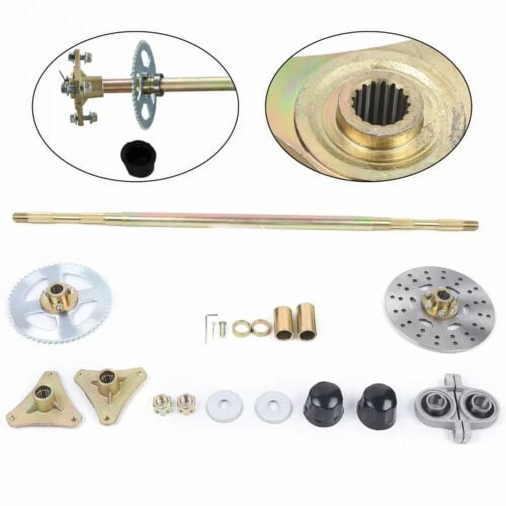 29"Go Kart Rear Live Axle Kit,Brake Assembly,Sprocket &Hub Fits Drift Trike Quad